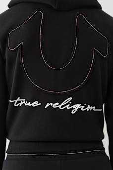 HORSESHOE APPLIQUE ZIP HOODIE, image 1