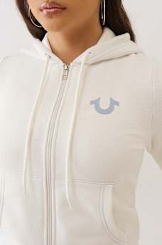 HORSESHOE APPLIQUE ZIP HOODIE, image 7