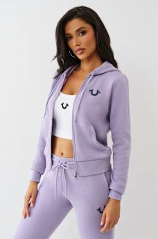 HORSESHOE APPLIQUE ZIP HOODIE, image 4