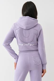 HORSESHOE APPLIQUE ZIP HOODIE, image 5