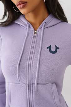 HORSESHOE APPLIQUE ZIP HOODIE, image 6