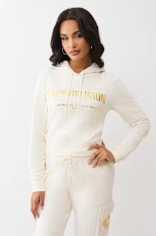 TRUE RELIGION METALLIC HOODIE