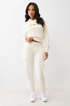 TRUE RELIGION METALLIC HOODIE