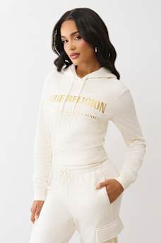 TRUE RELIGION METALLIC HOODIE