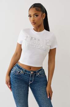 CRYSTAL HORSESHOE BABY TEE, image 2