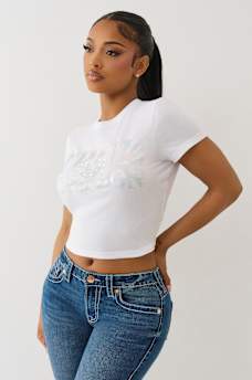 CRYSTAL HORSESHOE BABY TEE, image 3