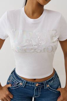 CRYSTAL HORSESHOE BABY TEE, image 1