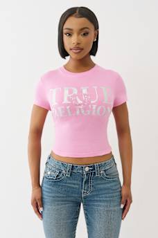 CRYSTAL HORSESHOE BABY TEE, image 2