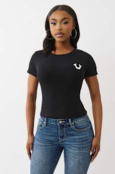 RIBBED LOGO BABY TEE, image 2