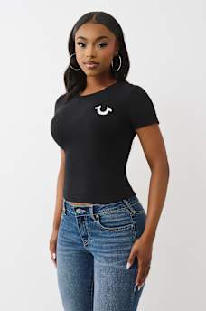 RIBBED LOGO BABY TEE, image 4