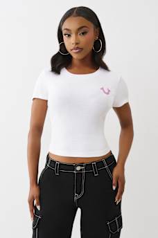 RIBBED LOGO BABY TEE, image 2