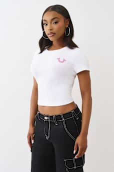 RIBBED LOGO BABY TEE, image 4