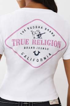 RIBBED LOGO BABY TEE, image 1