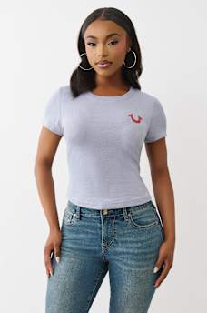 RIBBED LOGO BABY TEE, image 2