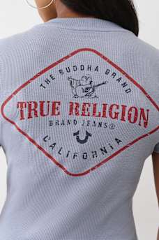 RIBBED LOGO BABY TEE, image 1