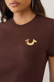 CAMISETA DE CUELLO REDONDO CON ALAS Y HERRADURA CON CRISTALES, image 5