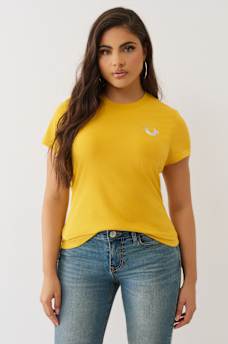 CRYSTAL HORSESHOE WING CREW TEE, image 2