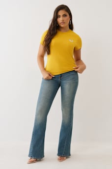 CRYSTAL HORSESHOE WING CREW TEE, image 3