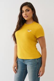 CRYSTAL HORSESHOE WING CREW TEE, image 4