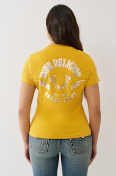 CRYSTAL HORSESHOE WING CREW TEE, image 5