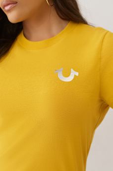 CRYSTAL HORSESHOE WING CREW TEE, image 6