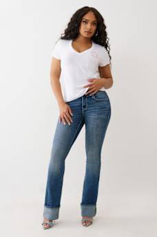 CRYSTAL HORSESHOE V NECK TEE, image 3