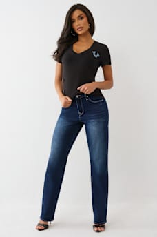 BANDANA HORSESHOE V NECK TEE, image 3