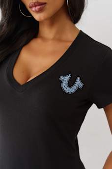 BANDANA HORSESHOE V NECK TEE, image 6