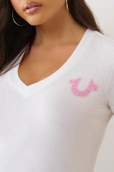 BANDANA HORSESHOE V NECK TEE, image 6