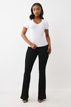GLITTER LOGO V NECK TEE, image 3