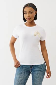 BUDDHA METALLIC CREW TEE, image 2