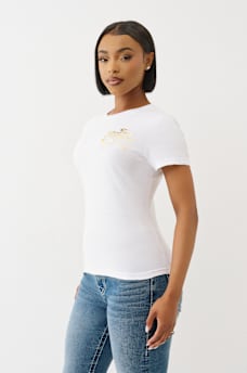 BUDDHA METALLIC CREW TEE, image 4