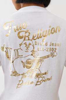 BUDDHA METALLIC CREW TEE, image 1