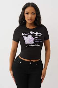 EMBROIDERED BUDDHA PATCH BABY TEE, image 2