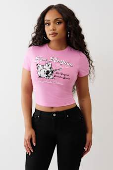 EMBROIDERED BUDDHA PATCH BABY TEE, image 2