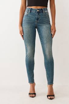 JENNIE MID RISE CRYSTAL CURVY SKINNY JEAN, image 2