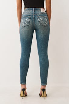 JENNIE MID RISE CRYSTAL CURVY SKINNY JEAN, image 5