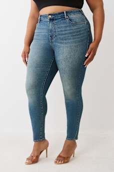 PLUS JENNIE MID RISE CRYSTAL CURVY SKINNY JEAN, image 4