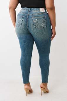 PLUS JENNIE MID RISE CRYSTAL CURVY SKINNY JEAN, image 5