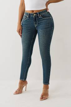 JENNIE STUDDED MID RISE CURVY SKINNY JEAN, image 4