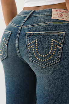 JENNIE STUDDED MID RISE CURVY SKINNY JEAN, image 1