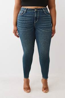 PLUS JENNIE STUDDED MID RISE CURVY SKINNY JEAN, image 2