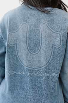 OVERSIZED DENIM HORSESHOE SHIRT, image 6