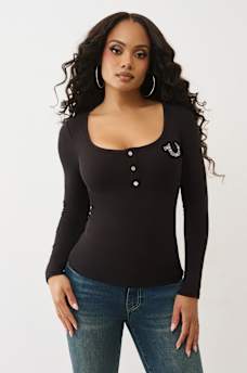 RIBBED LOGO HENLEY, image 3