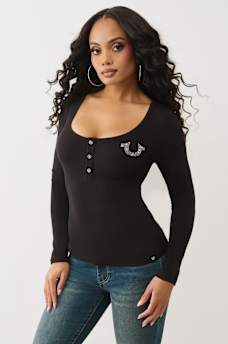 RIBBED LOGO HENLEY, image 4