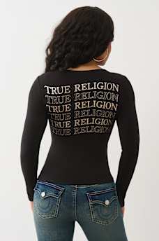 RIBBED LOGO HENLEY, image 5