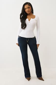 RIBBED LOGO HENLEY, image 3