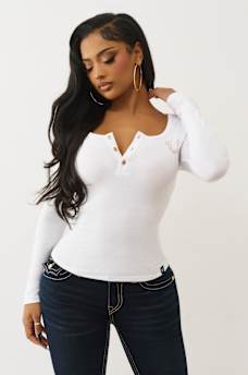 RIBBED LOGO HENLEY, image 4