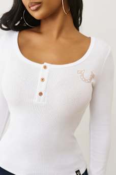 RIBBED LOGO HENLEY, image 5