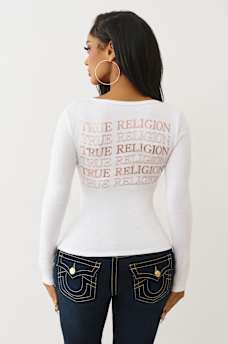 RIBBED LOGO HENLEY, image 6